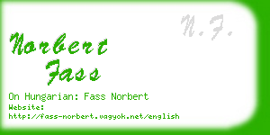norbert fass business card